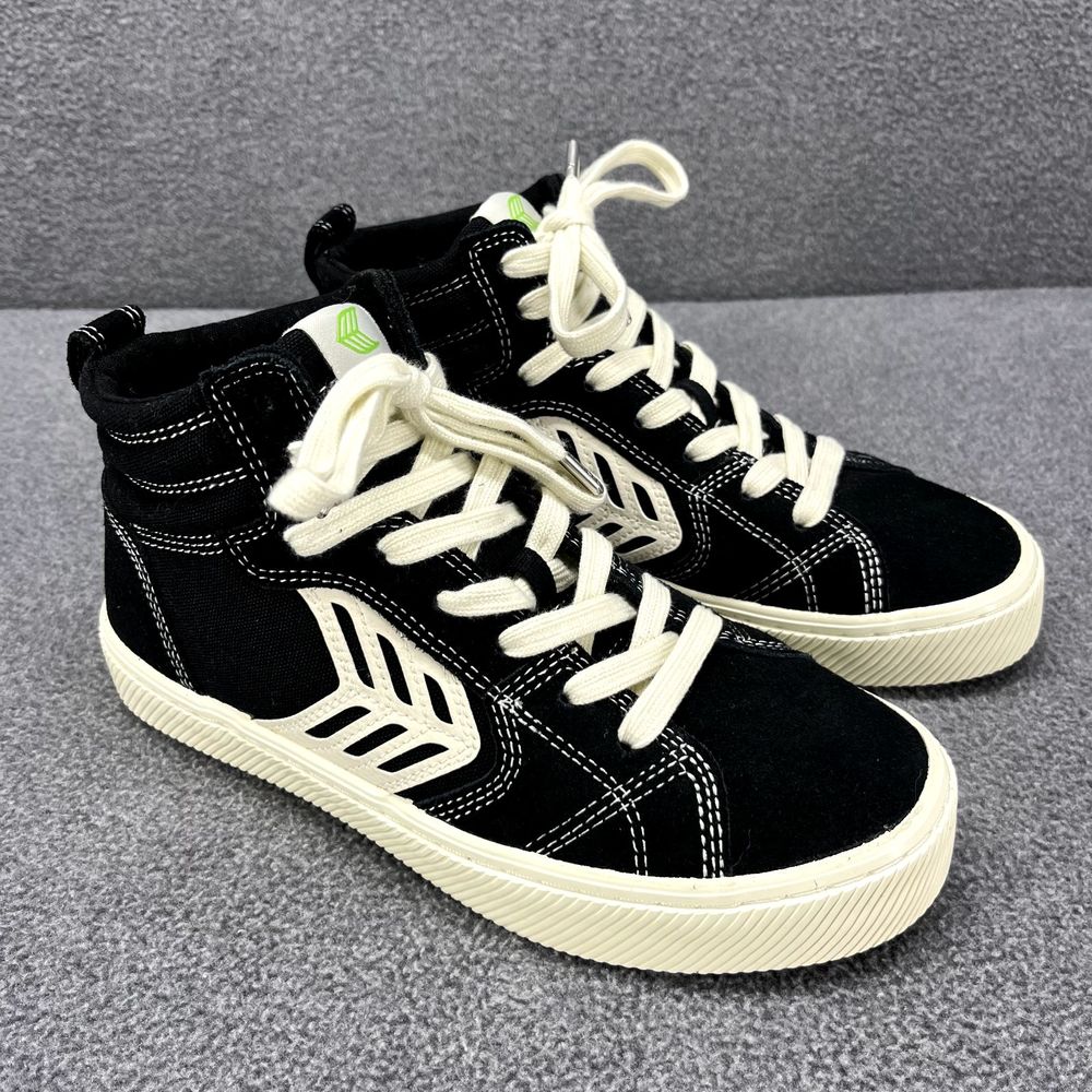 Cariuma‎ Sneakers Catiba Suede Canvas High Top Black 6.5 Womens 5 Mens